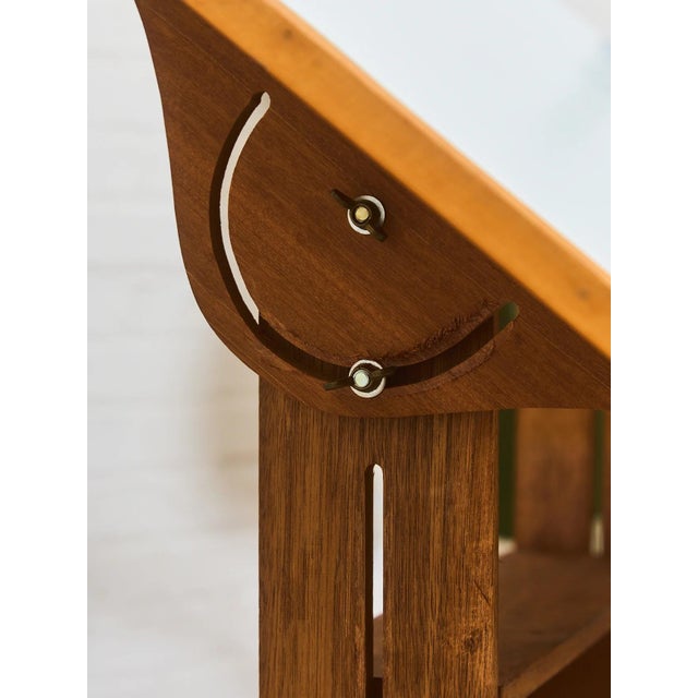 Chocolate Vintage Adjustable Drafting Table Drafting Desk For Sale - Image 8 of 12