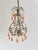 Venetian Style Beaded Brass Chandelier with Pink Murano Glass Drops, Italy, 1950s For Sale - Image 9 of 18