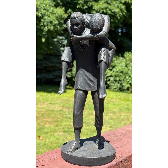 Early 20th Century Aimé Jules Dolou (French 1838-1902) Attr. Sculpture Statue "L Enfant Du Travail", Paris Fooundry Stamp For Sale - Image 4 of 17