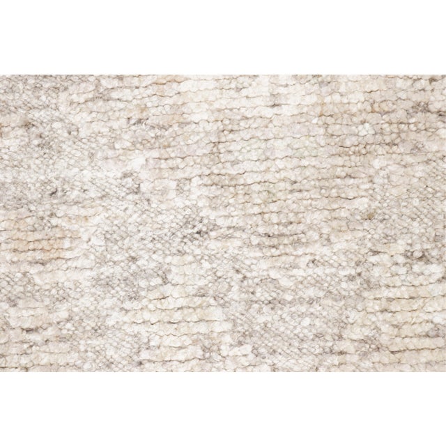 Pasargad Home Oushak Silver Wool Area Rug- 2' 9'' X 11' 0'' For Sale - Image 4 of 5