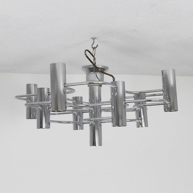 Sciolari 9-Light Chandelier, 1970s For Sale - Image 10 of 10