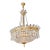Antique Oval Empire Style Crystal Chandelier Brass Neoclassical Light Restored For Sale