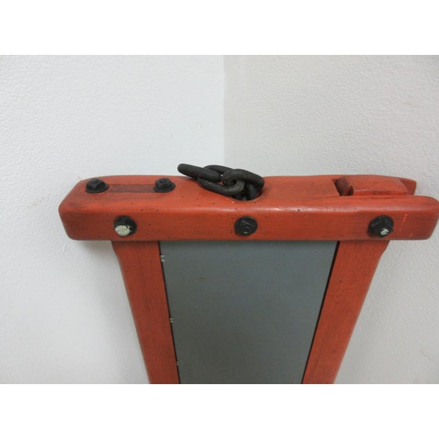 1940s Primitive Cow Stanchion Wall Mirror Western Cowboy Wild West For Sale - Image 10 of 11