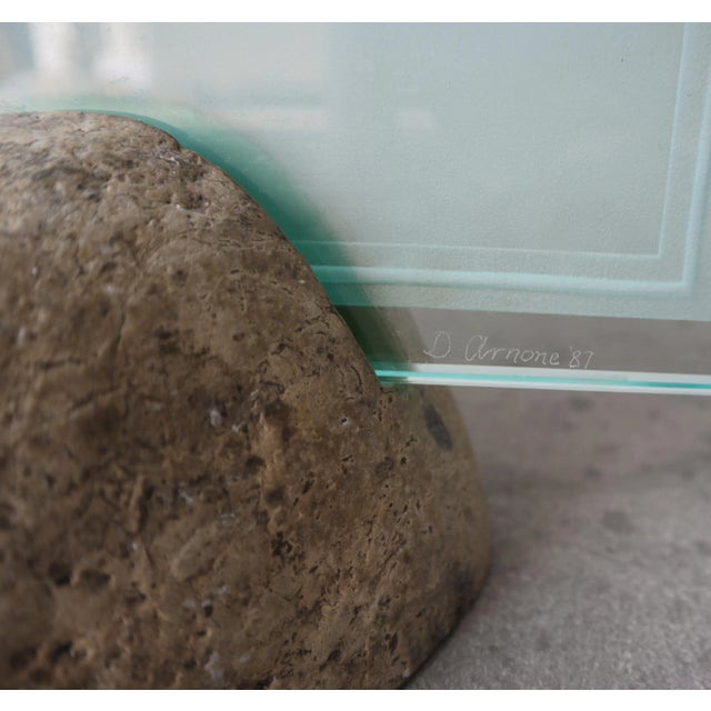 Southwest Etched Glass Fireplace Screen For Sale - Image 9 of 9