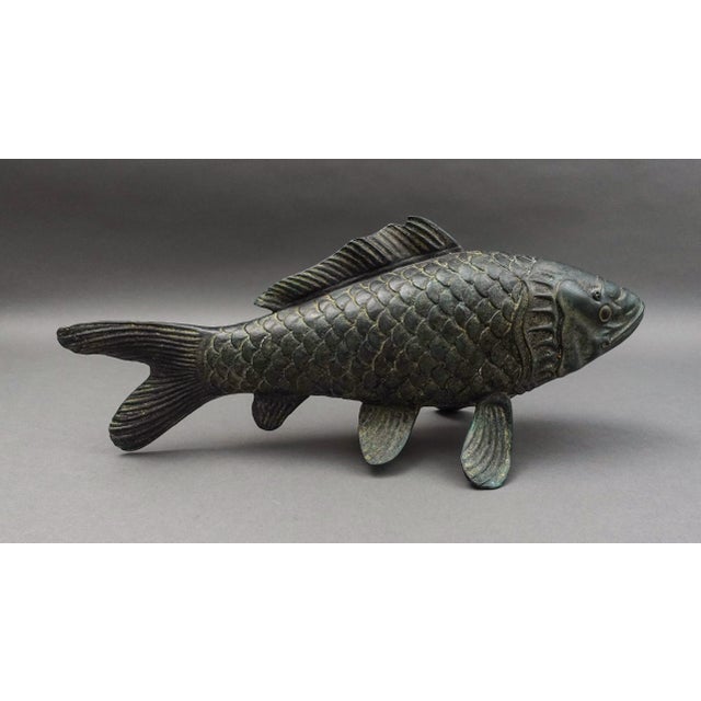 Mid 20th Century MaitlandSmith Thailand Large Bronze Carp Fish