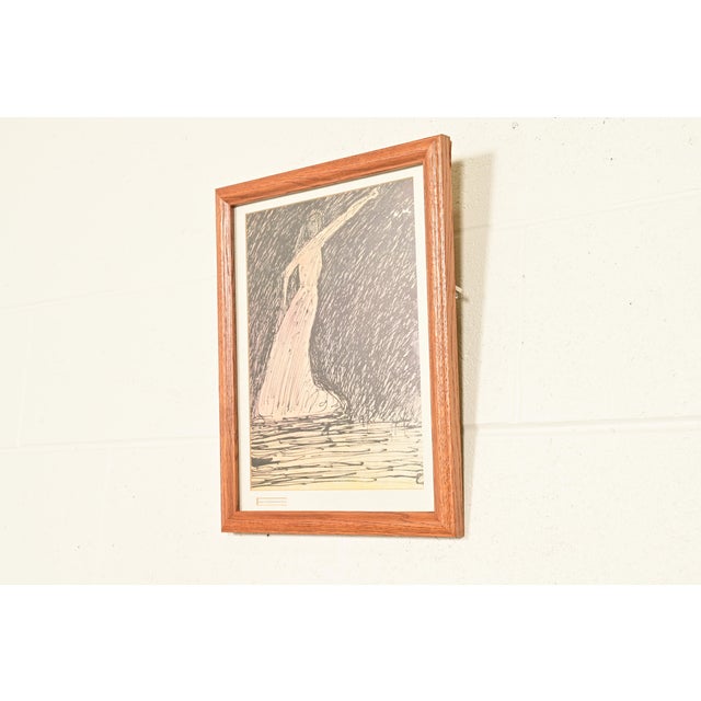 Expressionism Original "Dancer" Framed Print by Rabindranath Tagore For Sale - Image 3 of 12