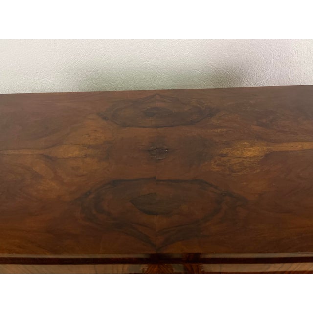 Wood Mobile Sideboard in Burl Wood, 1940s For Sale - Image 7 of 9