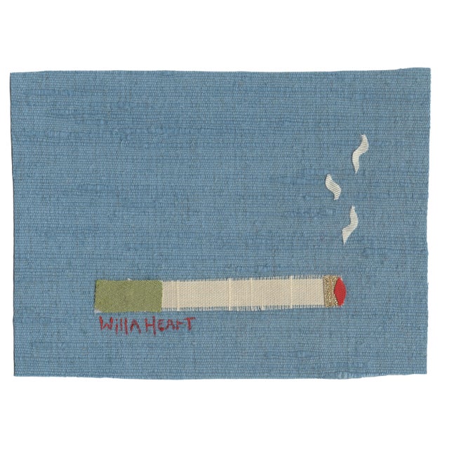 Fern the Artichoke Cigarette by Willa Heart in Natural Frame, Mini Art Print For Sale