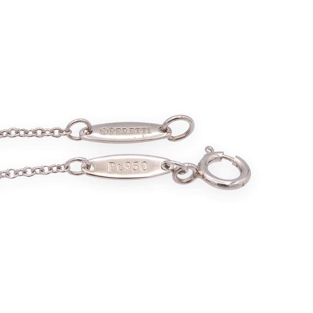 Contemporary Tiffany & Co. Elsa Peretti Diamonds by the Yard 0.54ct Plat Solitaire Necklace For Sale - Image 3 of 11