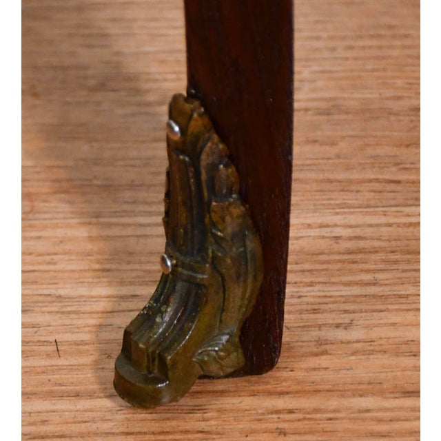 Brown 1920s Antique French Louis XV Walnut & Satinwood Inlay Nightstand Made in France For Sale - Image 8 of 14