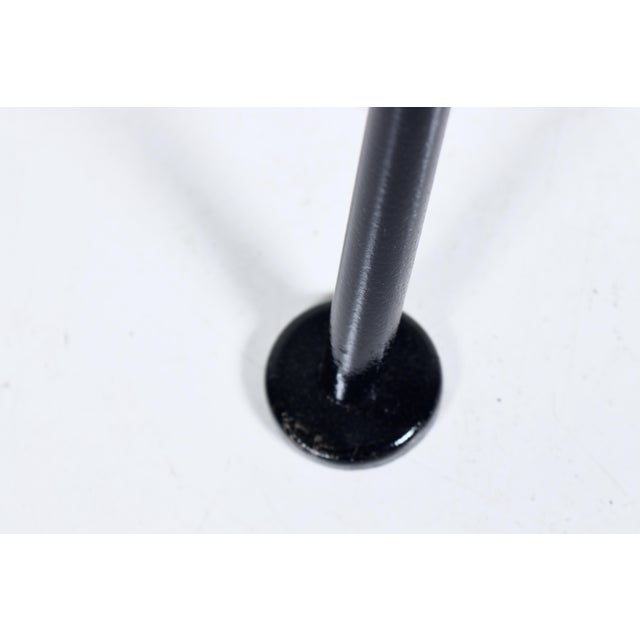 Set of 4 Russell Woodard "Sculptura" Black Iron Mesh Dining Armchairs, 1950s, Attributed For Sale - Image 11 of 12