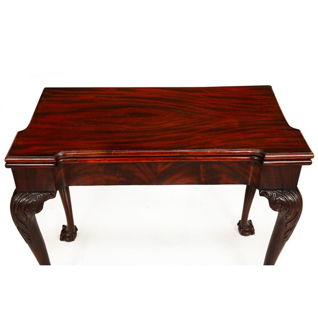 English George III Mahogany Gate Leg Card Game Table Circa 1770 For Sale - Image 9 of 18