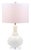 Glass Gourd Table Lamp in Off White - a Pair For Sale - Image 7 of 8