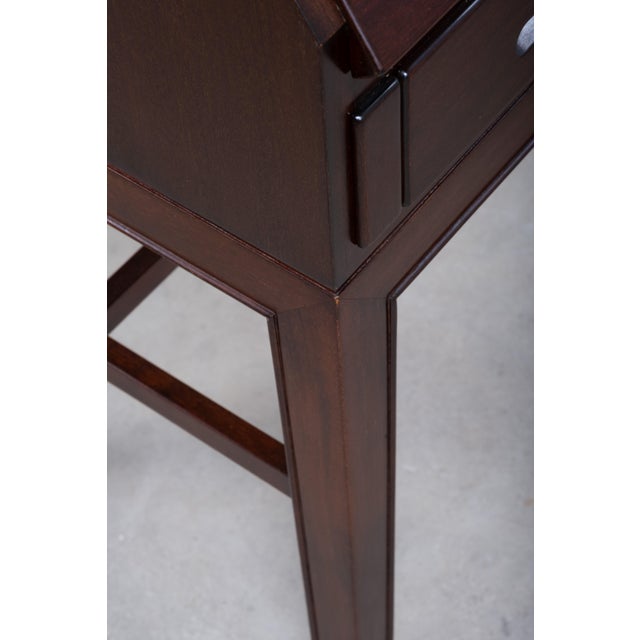 Vintage Mahogany Secretaire with Display Cabinet by Kai Winding for P. Jeppesen, 1950s For Sale - Image 10 of 15