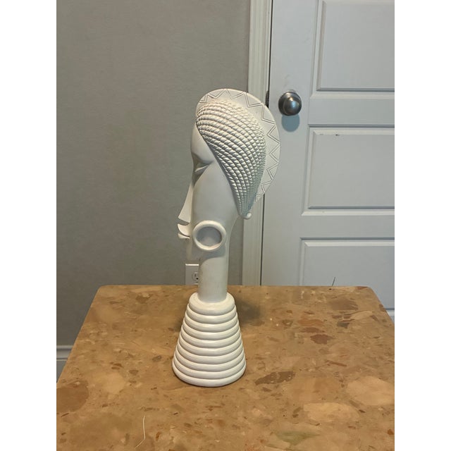 1990s African Resin Sculpture Abstract Women Statue Home Decor For Sale - Image 5 of 5