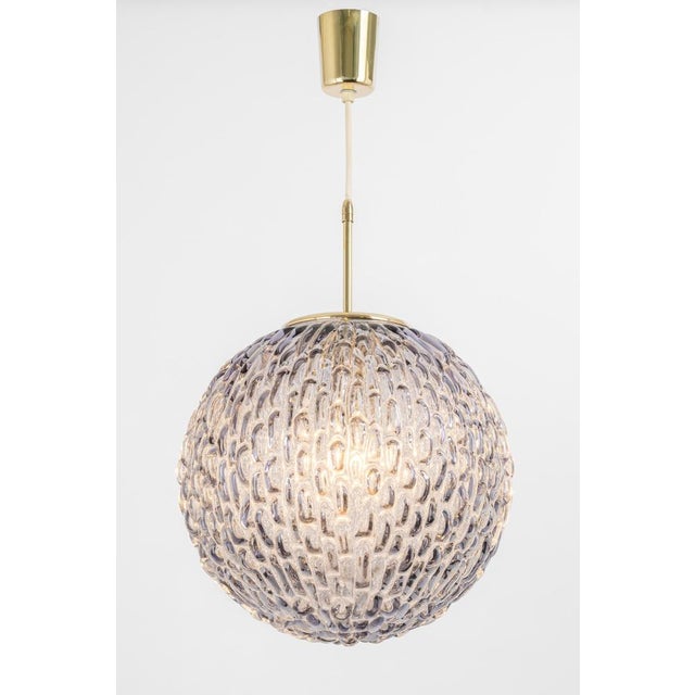 Large Bubble Glass Pendant attributed to Limburg Glashütte, Germany, 1970s For Sale - Image 8 of 14