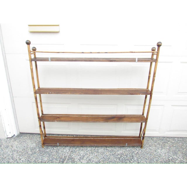 Antique English Bamboo Wall Shelf or Plate Rack For Sale - Image 17 of 17