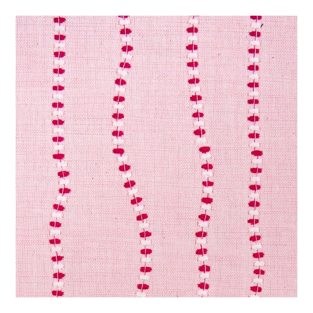 Sample - Schumacher Elodie Embroidery Fabric in Rose For Sale