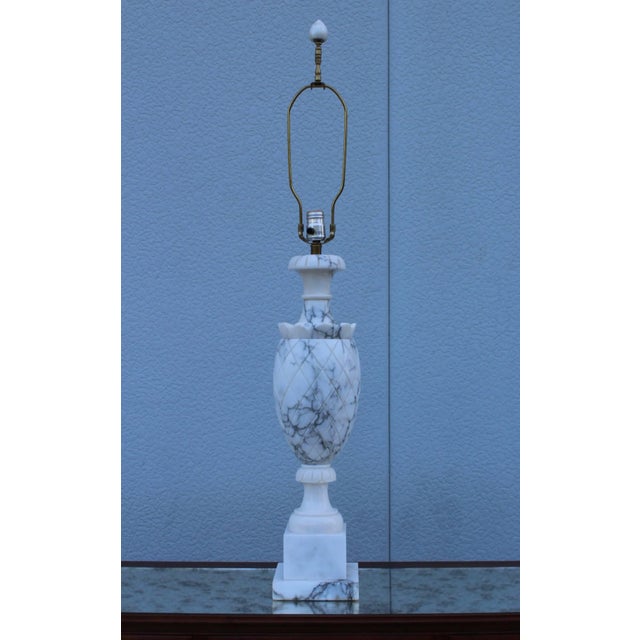 1960s Italian Marble Tall Table Lamp For Sale - Image 4 of 11