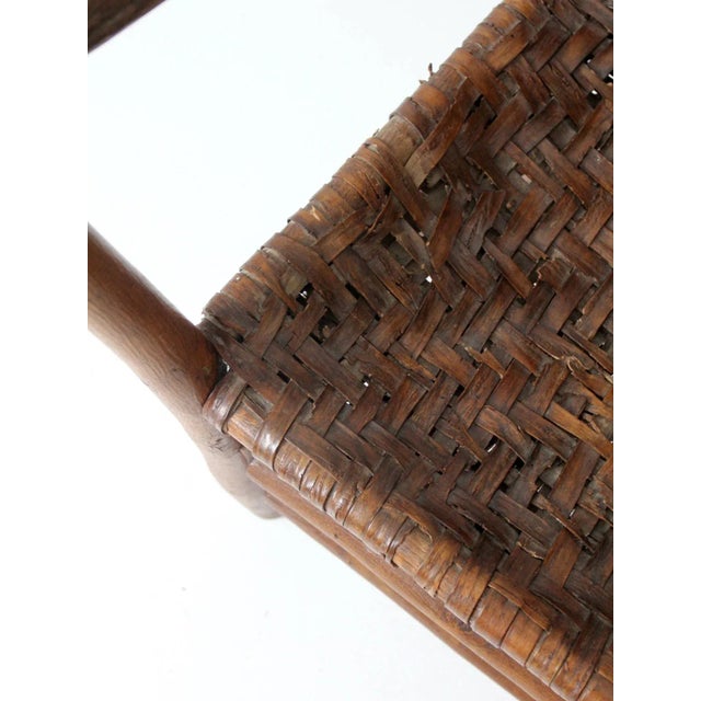 Antique Hickory Arm Chair For Sale - Image 9 of 12