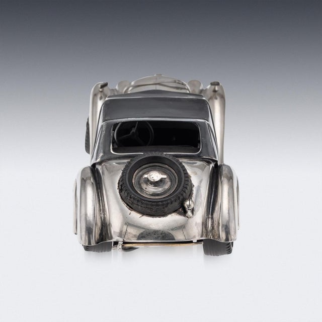 Vintage Silver BMW 328 Roadster Model Car, 1960s For Sale - Image 4 of 18