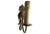 Pair of Gustavian-style brass sconces with ornate detailing. Wired to go directly into the wall new sconce sleeves. Made...