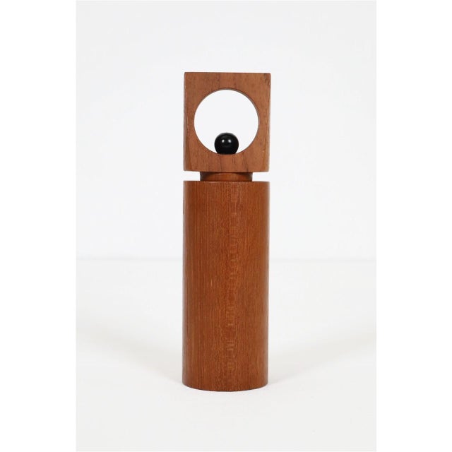 Wood Mid-Century Danish Teak Pepper Mill from Peugeot, 1970s For Sale - Image 7 of 7
