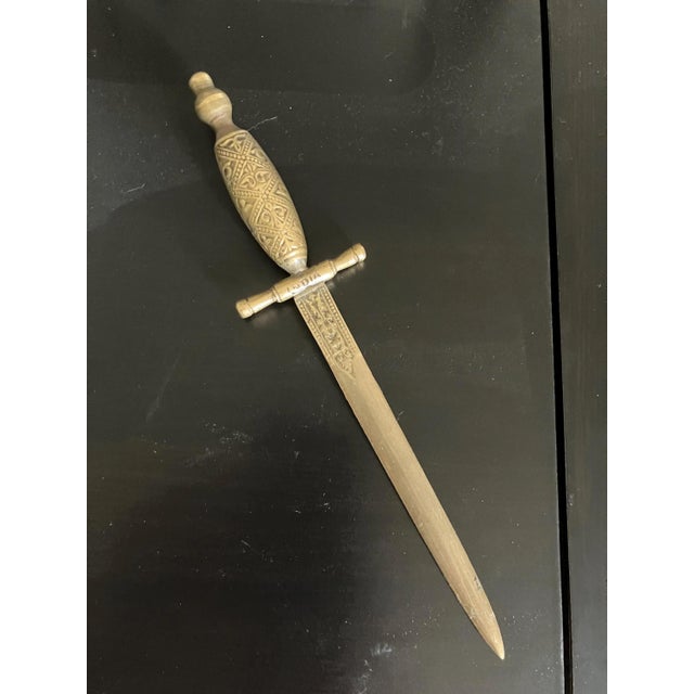 Brass Letter Opener, Vintage Office Decor, Made in India Beautifully crafted brass letter opener/spear shaped made in...