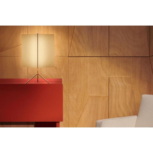 3T09 Bronze Structure and Ivory Fabric Table Lamp by Neri & Hu for Cassina For Sale - Image 6 of 8