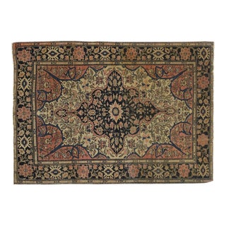 Antique Persian Sarouk Ferahan , 3'4" X 4'9" For Sale