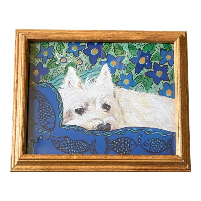 Contemporary Original Westie Dog Print by Judy Henn For Sale