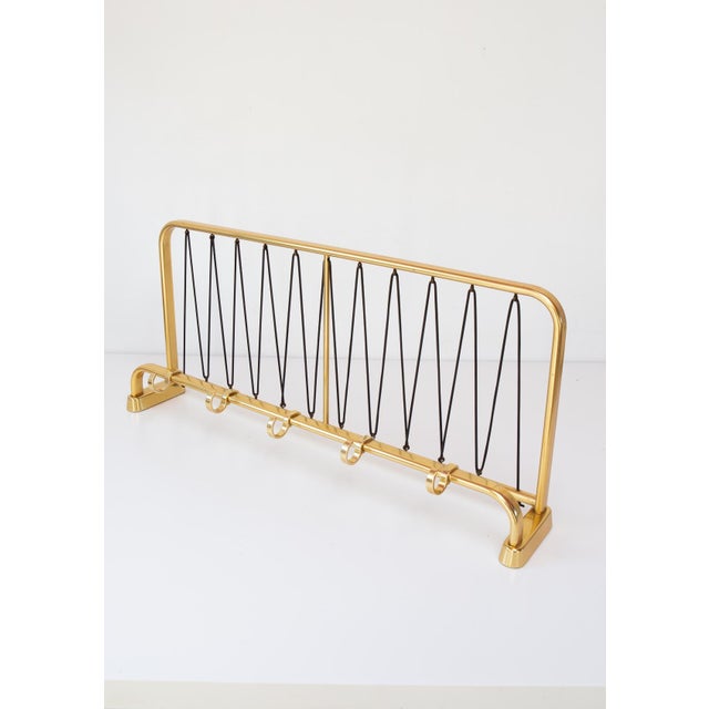 Vintage Wall Coat Rack in Gilt Aluminium, 1950s, in Very Good conditions. Designed 1950 to 1959