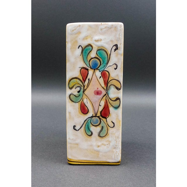 Elio Schiavon (1925-2004) Italy Vintage Mid Century Art Pottery Vase For Sale - Image 4 of 7