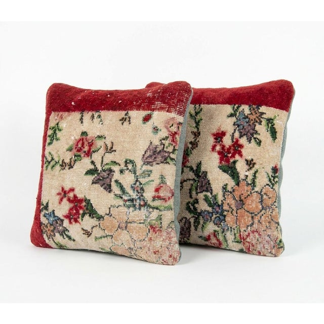 This beautiful 20'' x 20'' pillow cover set was made from authentic Turkish rug pieces. Bright colors of wool adorn the...