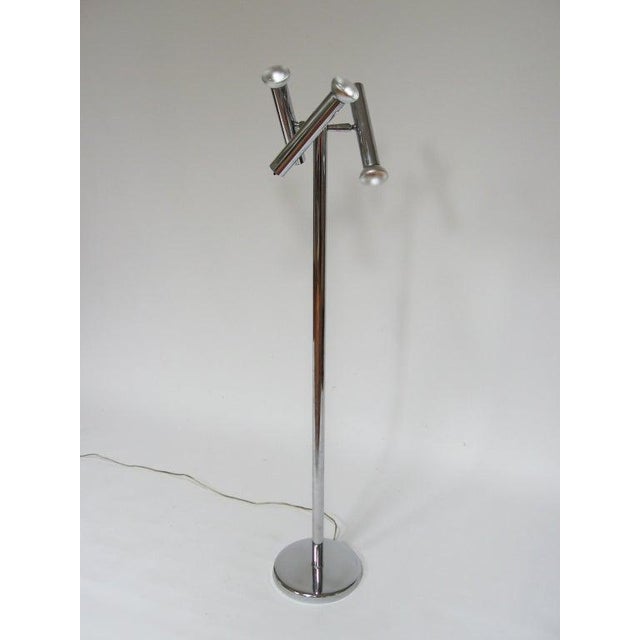 Silver Mid 20th Century Minimalist TSAO Designs Floor Lamp For Sale - Image 8 of 10
