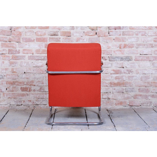 Czech Bauhaus Beech and Chrome Armchair attributed to Mücke Melder, 1930s from Mücke Melder For Sale - Image 4 of 14