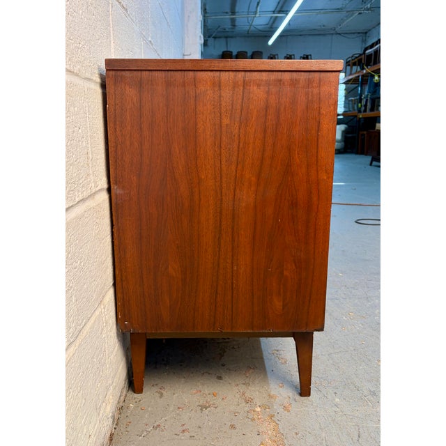 Mid 20th Century Mid 20th Century Modern Nine Drawer Walnut Dresser For Sale - Image 5 of 16