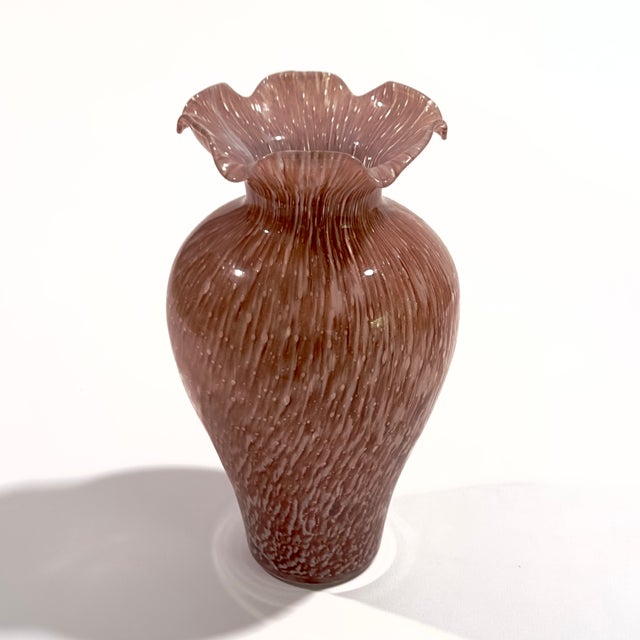 Tawny Textural Artisanal Glass Vessel Curation, Made in Italy - Group of 3 For Sale - Image 9 of 17