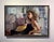 Room to Breathe by Matt Talbert | Oil on panel of a woman sitting in a modern living space. For Sale - Image 4 of 5
