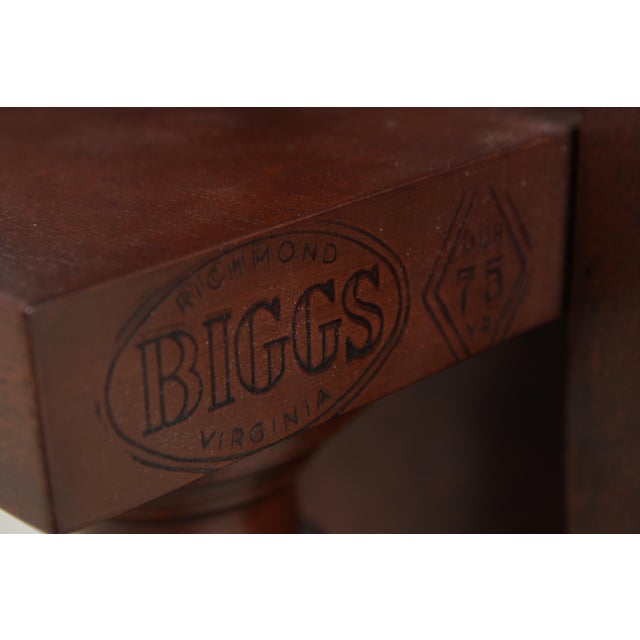 Biggs Scallop Tilt Top Mahogany Candle Stand Table For Sale - Image 12 of 12