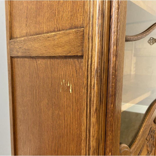Vintage French Bookcase in Oak For Sale - Image 12 of 16