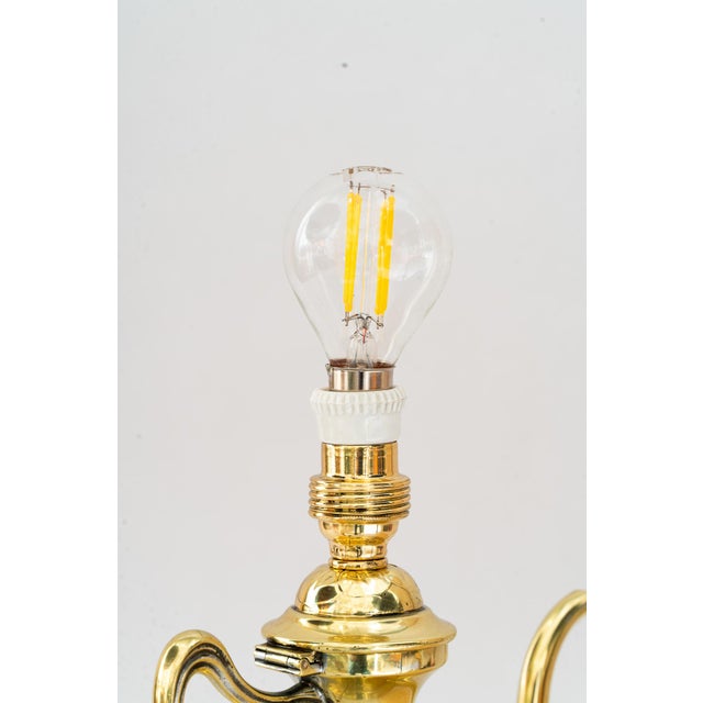 Art Deco Teacan Table Lamp with Fabric Shade, Vienna, Austria, 1920s For Sale - Image 14 of 17