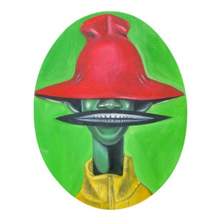 "Sheesh, Sheesh!", Oil on Canvas Painting by Chinonso Ofodile For Sale