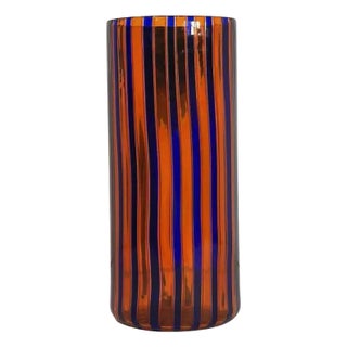 Venini Murano A Canne Art Glass Vase c. 1946-1955 For Sale