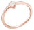 14K Rose Gold Plated .925 Sterling Silver 1/20 Carat Diamond Teardrop Pear-Shaped Miracle Set Petite Fashion Ring (J-K Color, I1-I2 Clarity) - Size 7 For Sale