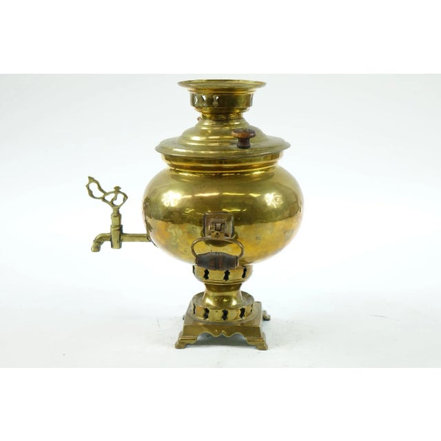 Traditional Late 19th Century Antique Brass Russian Samovar 5 For Sale - Image 3 of 7