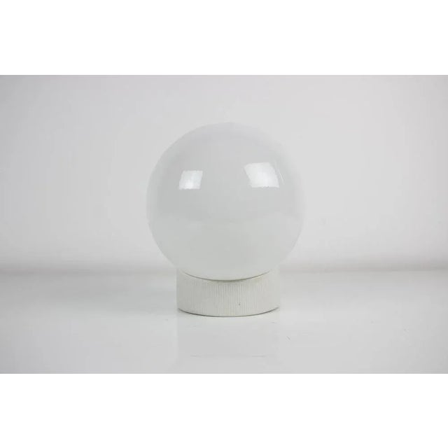 Porcelain and Glass Wall Lamp, Czechoslovakia, 1960s For Sale - Image 3 of 8