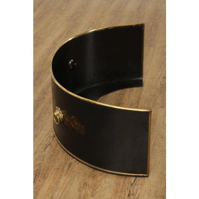 Early 20th Century Regency Style Toleware Fireplace Fender For Sale - Image 4 of 13