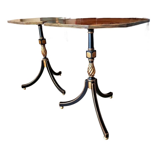 Custom Ordered Pair of Elegant Ej Victor Rosewood Side Tables With Original Ej Victor Hang Tag For Sale