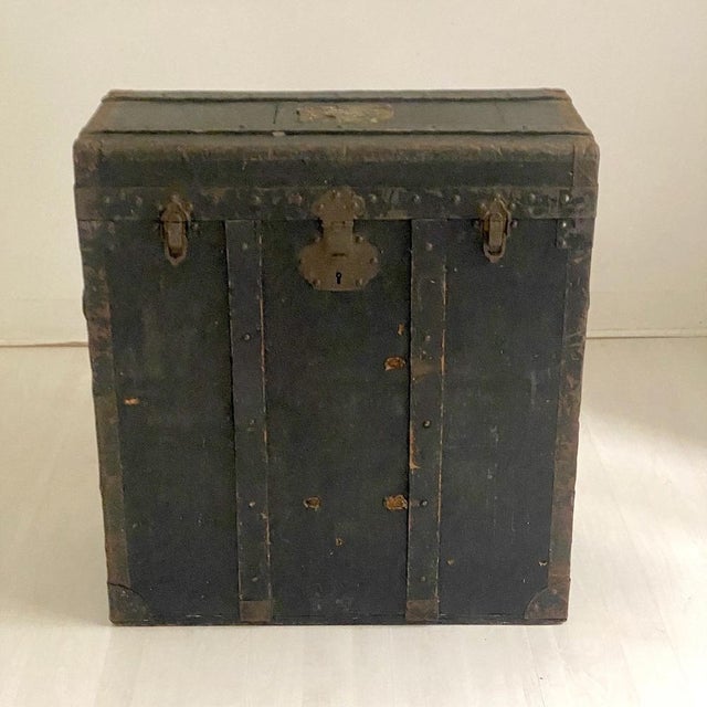 Wood Vintage Travel Trunk, 1890s For Sale - Image 7 of 11